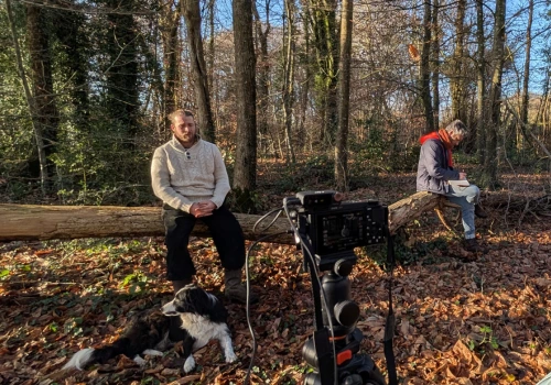 Photo prise lors d'un tournage à Pont-Scorff sur l'enquête climat