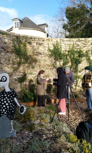 Photo prise lors d'un tournage à Lorient sur l'enquête climat