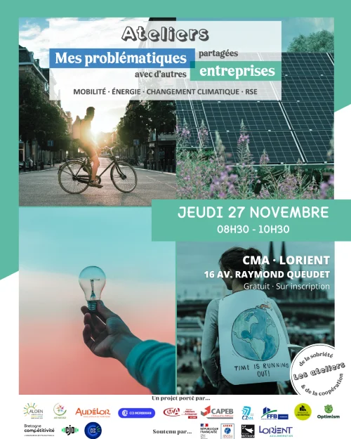 Visuel de la prochaine matinée d'ateliers de la sobriété et de la coopération